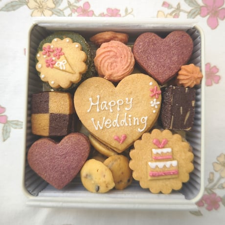 クッキー缶　ウェディング