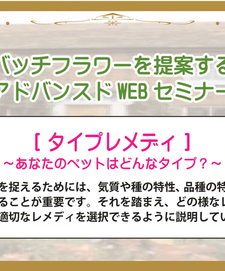 【見逃し配信】アドバンスドWEBセミナー【タイプレメディ】