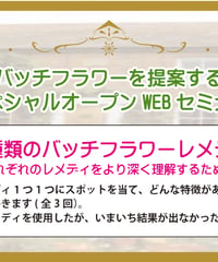 【見逃し配信】アドバンスドWEBセミナー【38種類のバッチフラワーレメディ③】