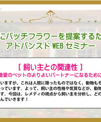 【見逃し配信】アドバンスドWEBセミナー【飼い主との関係性】