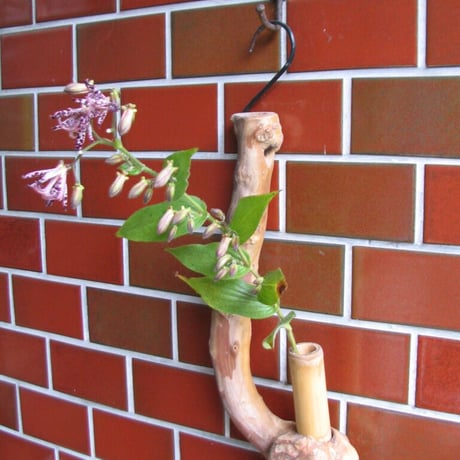 手作り壁掛け用花瓶短