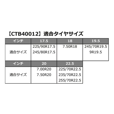 自動増締め機能付き instaGOケーブルチェーン 中・小型トラック用 CTB40012