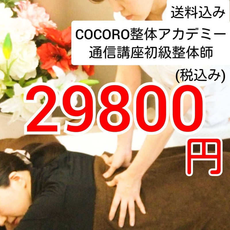 スクール発！初級整体師認定通信講座！送料込み 29800円 認定証発行 