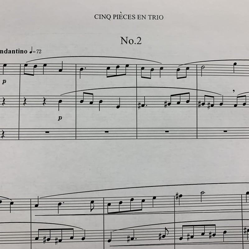 楽譜 スコア イベール作曲5つの小品 オーボエ・クラリネット