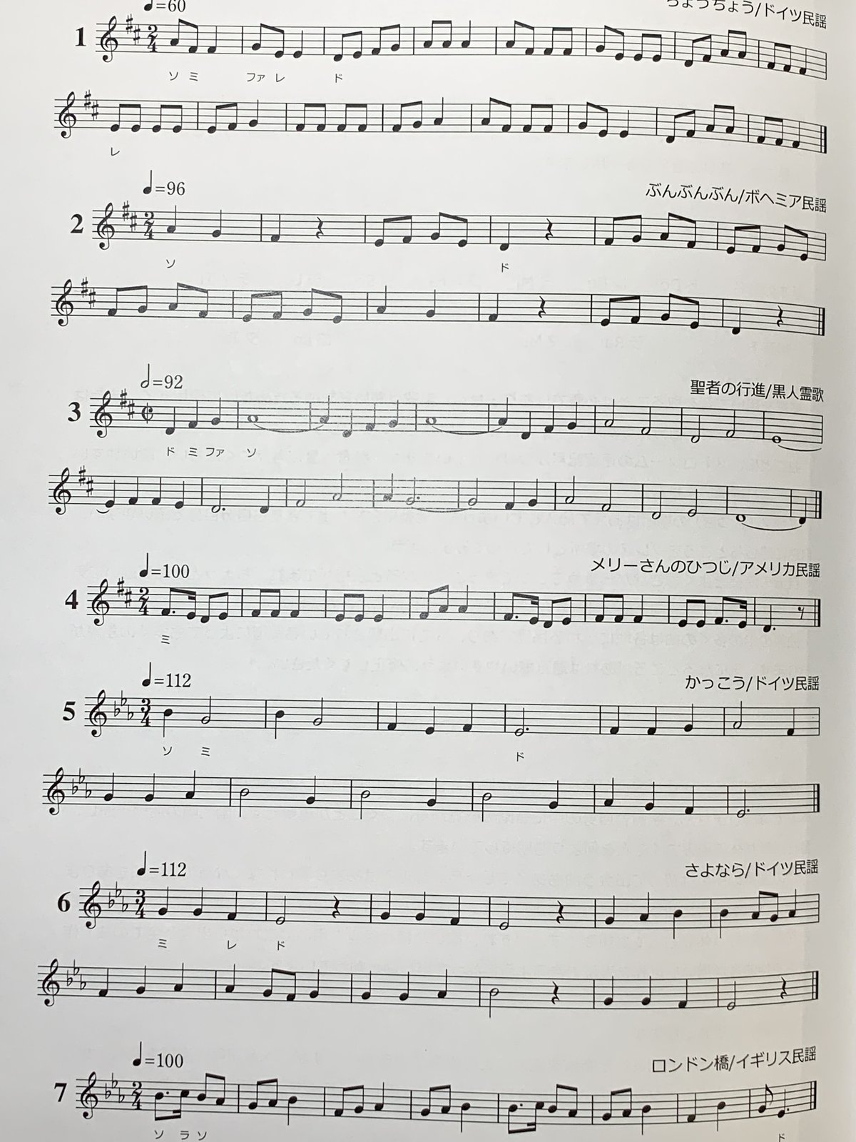 楽譜 新刊 ト音記号 階名唱用「メロディ練習曲集」300曲 上下巻