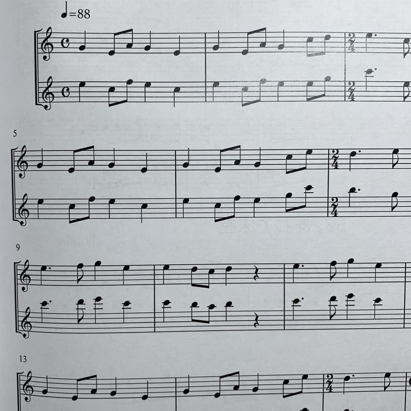 楽譜 リコーダー（旋律ソプラノ、伴奏アルト）ソロ&デュエットで楽しむ