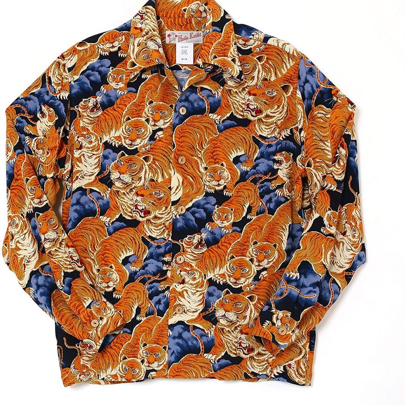 新品XL　百虎　開襟シャツ　アロハ　ハワイアン　シャツ　長袖　ワコマリア WACKO MARIA ワコマリア 20SS 20SSE-WMS-HI04 HAWAIAN SHIRTS L