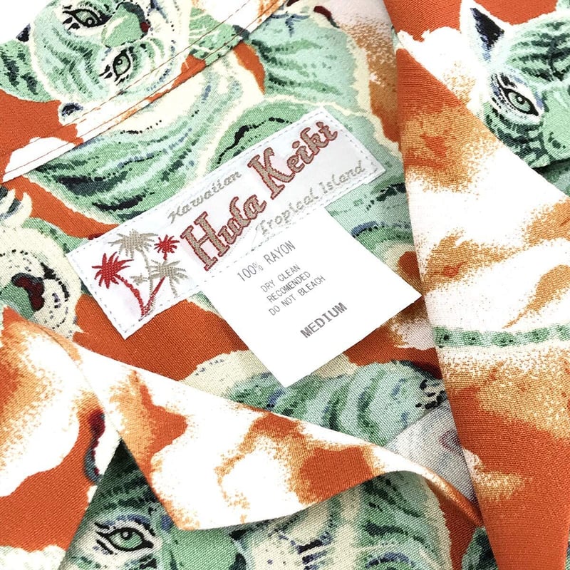 HULA KEIKI MAKANALEIフラケイキ アロハ 百虎 HULA KEIKI (フラケイキ) アロハシャツ【100虎 3 / 100 tigers 3