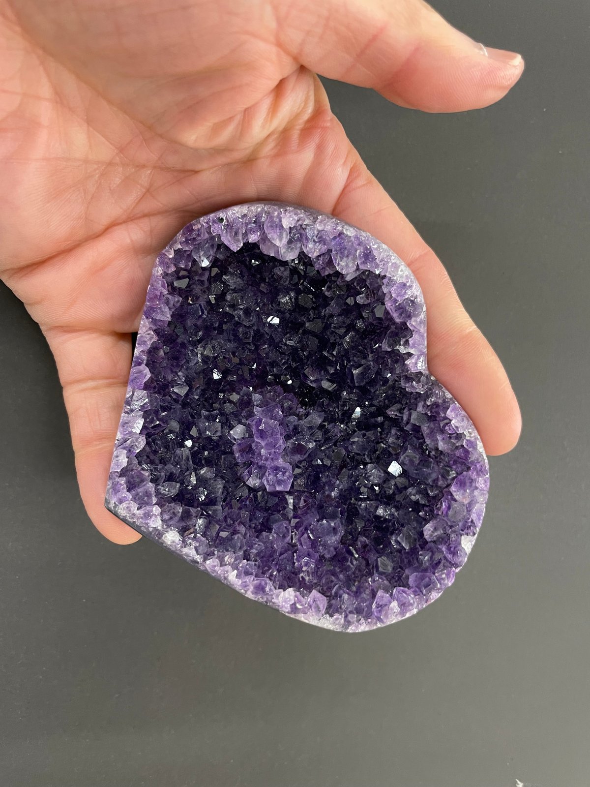 ウルグアイ産アメジストハート型1⃣ | stonebrace白石店