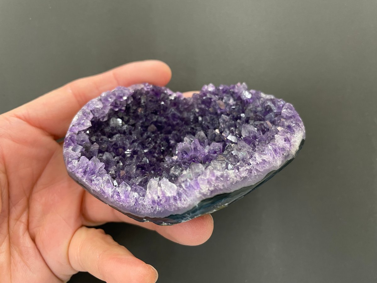 ウルグアイ産アメジストハート型1⃣ | stonebrace白石店