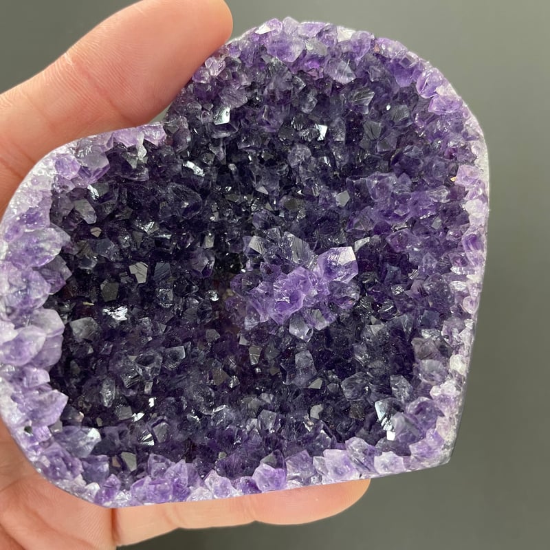 ウルグアイ産アメジストハート型1⃣ | stonebrace白石店