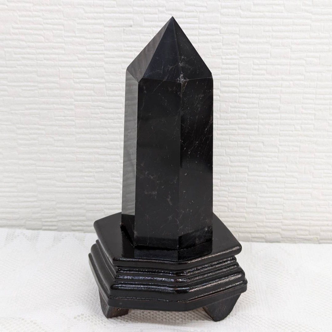 モリオン　六角柱　パワーストーン モリオン 黒水晶 六角柱 ポイント 山東省産 浄化 魔除け 天然石