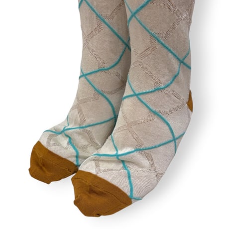 CROSS PLAID SOCKS/TRICOTÉ