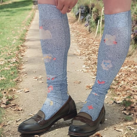 only yun yun×bobo collaboration over knee socks