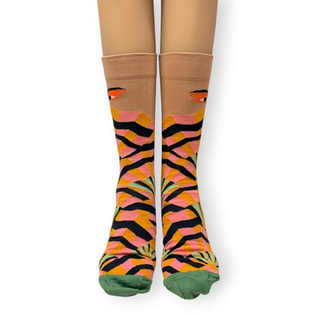 Praline Fan Socks  25cm～27cm/Bonne Maison