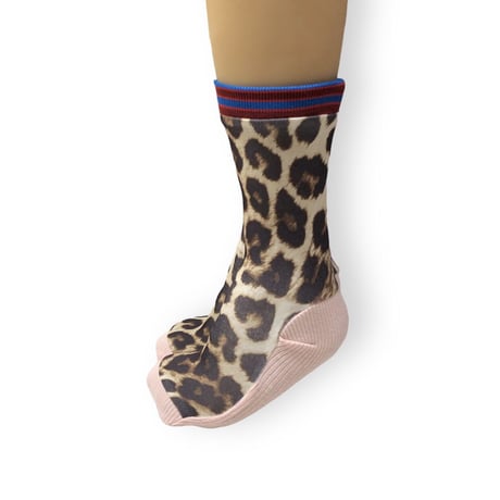 KIDS leopard line relax long socks/snappylife