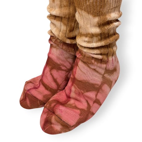Tie dye bicolor Socks/ZENZEN