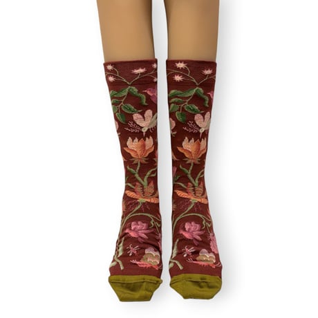 Floral Socks 25cm～27cm/Bonne Maison