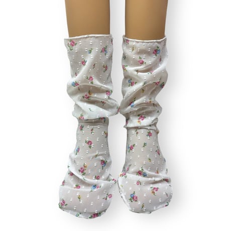 FLOWER DOT×LACE SOCKS/ FAKUI