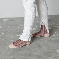 STRIPE LINED SHEER SOCKS/TRICOTÉ