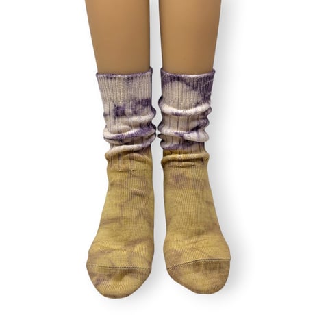 Tie dye bicolor Socks/ZENZEN