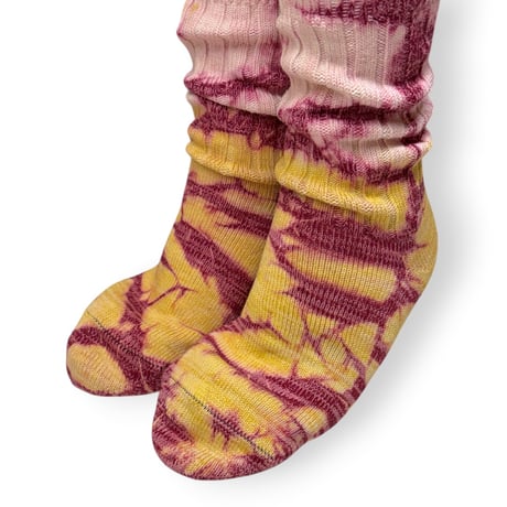 Tie dye bicolor Socks/ZENZEN