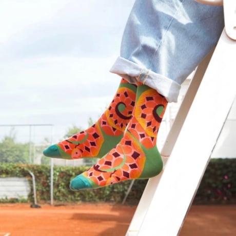 Avocado Snake Socks 25cm～27cm/Bonne Maison
