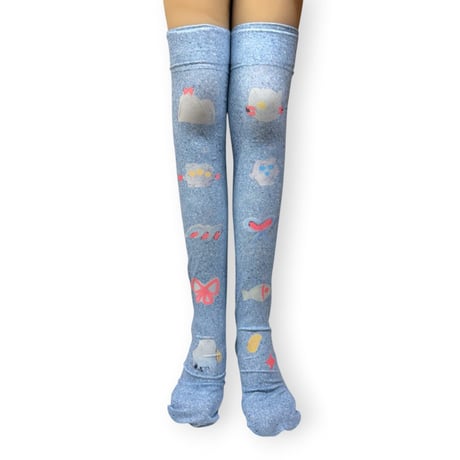 only yun yun×bobo collaboration over knee socks