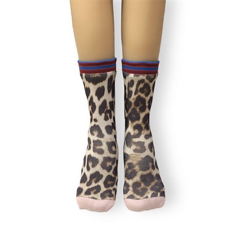 KIDS leopard line relax long socks/snappylife