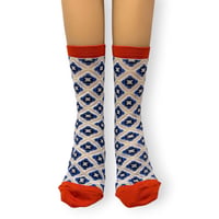 SHEER MOSAIC TILE PATTERN SOCKS/TRICOTÉ