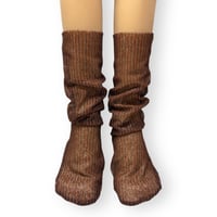 STRIPED GLITTER SHEER SOCKS/ FAKUI