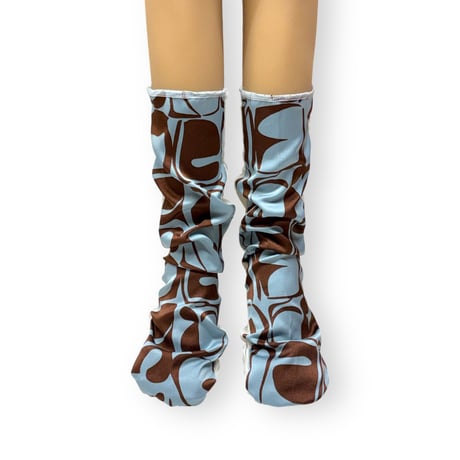 GEOMETRIC STRIPE TULLE SOCKS/ FAKUI