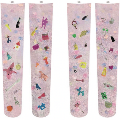 only yun yun×bobo collaboration over knee socks