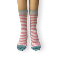 Peach Pink Striped Socks/Bonne Maison