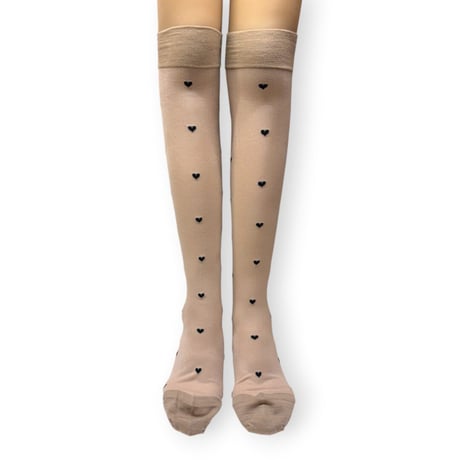Heart dot sheer kh socks/babaco