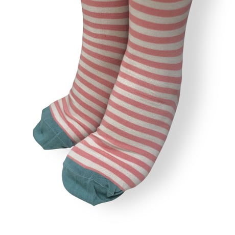 Peach Pink Striped Socks/Bonne Maison