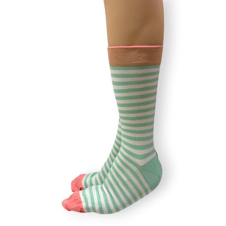 Lichen Stripe Socks 25cm～27cm/Bonne Maison