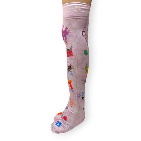 only yun yun×bobo collaboration over knee socks