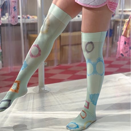 only yun yun×bobo collaboration over knee socks