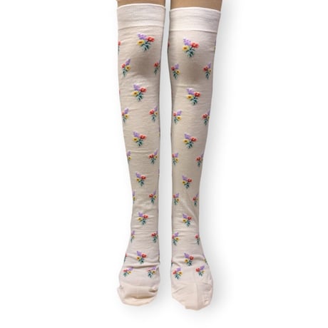 Small bouquet knee high socks/babaco