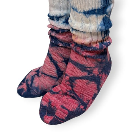 Tie dye bicolor Socks/ZENZEN