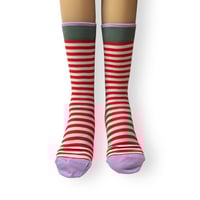 Red striped socks/Bonne Maison