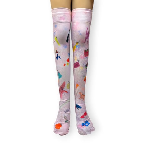 only yun yun×bobo collaboration over knee socks