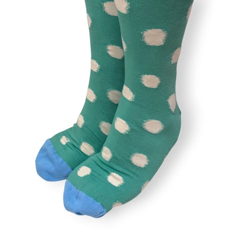 Ming Green Dots Socks 25cm～27cm/Bonne Maison