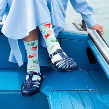 Aqua Seedling Socks /Bonne Maison