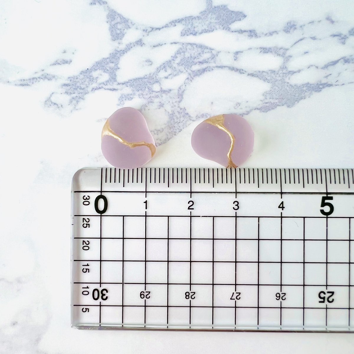 insary ハンドメイド　ピアス　ブローチ　計10点 金継ぎ風 マット加工 アイリス【ピアスorイヤリング】 | Po-nya