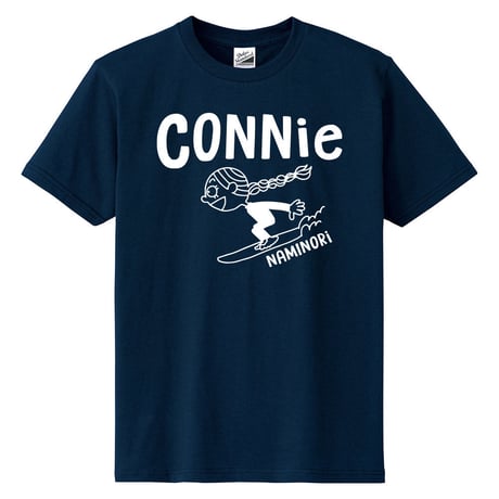 【波乗りコニー】Connie Surf Tee [Navy] #C001