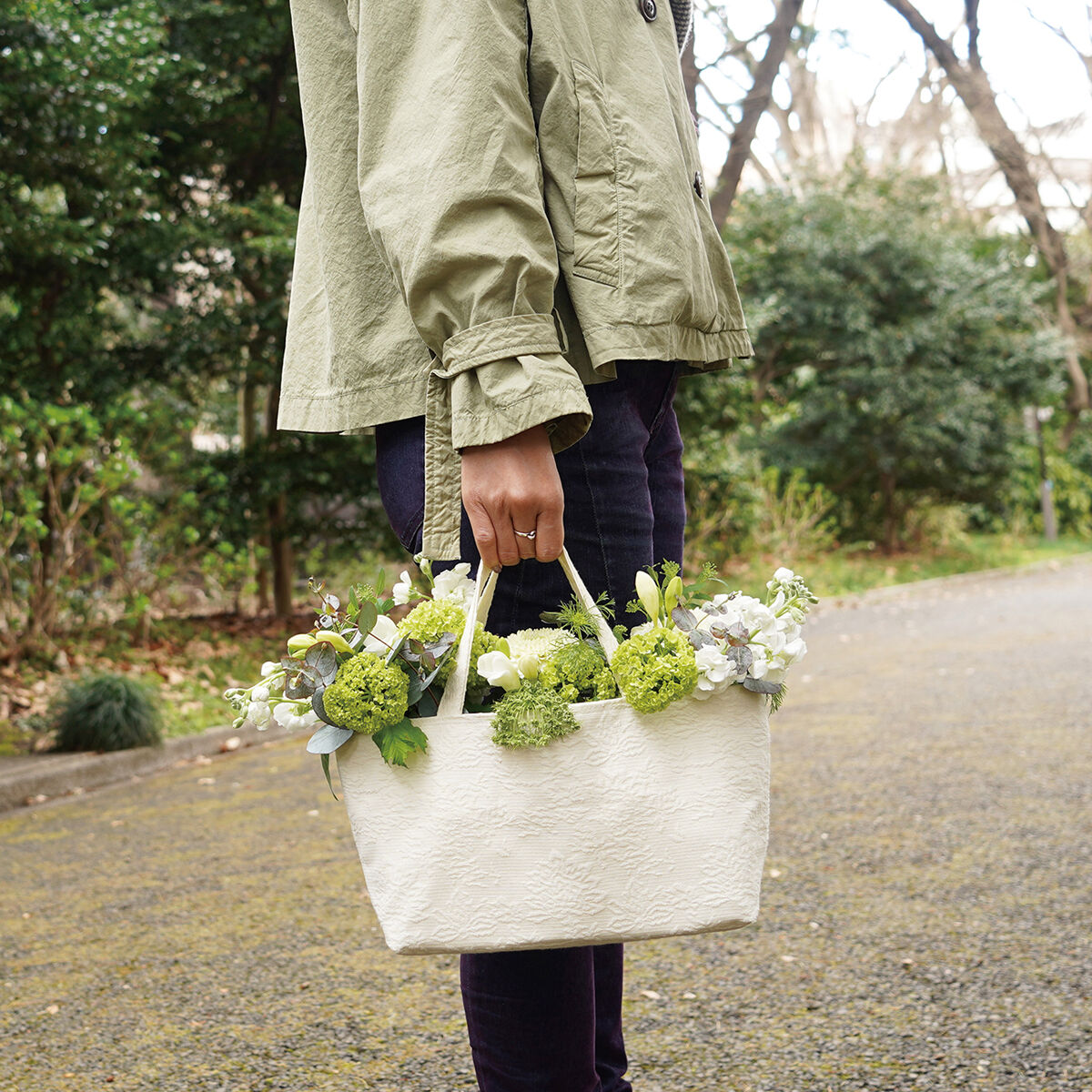 Jacquard Works》トートバッグ・横型（フラワーバッグ） | kusakanmuri