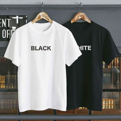 おしゃれ シンプル ロゴTシャツ 韓流 WHITE BLACK 送料無料
