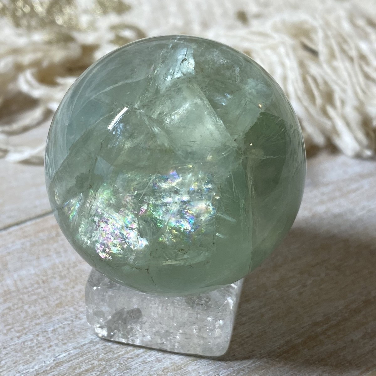 Green Fluorite Sphere